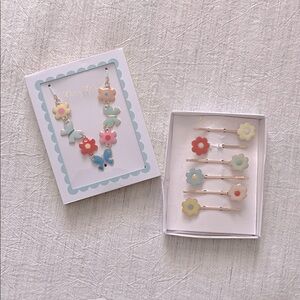 Meri Meri Girls’ Butterflies & Flowers Necklace/ Daisy Enamel Hair Slides